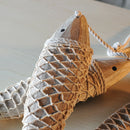 2x Coastal Art Design Hand Carved Wooden Marine   Wall Sculpture Decor S
