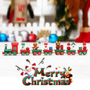 Xmas Christmas Wooden Train Santa Festival Ornament Home Decor Kids Gifts Toys