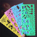 4pcs Korea Stationery Cartoon Ruler Oppssed Drawing Template MouldTEUS