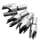 4pcs Practical Wood Plug Cutter Drill Bit Set Straight and Tapered Taper Cutting
