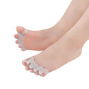 2pcs Gel Toe Separator Hallux Valgus Corrector Straightener Form (White)