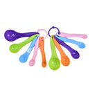5pcs/set Measuring Spoons Colorful Plastic Sugar Cake Baking SpoonBX