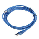 3meters USB 2.0 High Speed Cable Long Printer Lead A to B Blue Shielded