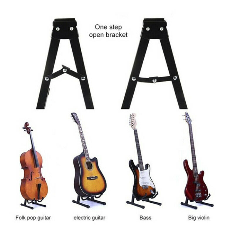 Metal Folding Guitar Stand Electric Music Acoustic Free Standing A Frame Stan Gw