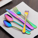 Flatware Set 20 Piece, Stainless Steel With Titanium Colorful Plated, Multi