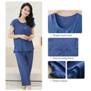 Ladies Pajamas Sets Cotton Linen Femme Casual Fashion Floral Print Women Pa Y6L3