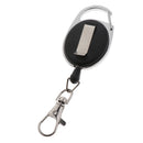 2pcs Heavy Duty Retractable Key Chain Key Reel with 24inch Nylon Wire Rope