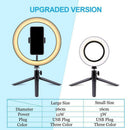 10'' LED Ring Light with Mini Tripod Phone Holder With Tripod and Remote