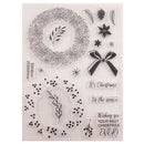 Christmas wreath bowknot Silicone Stamp DIY Scrapbooking Photo Album Decorat ï¼W