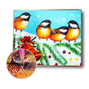 Christmas Bird 5D DIY Full Round Diamond Painting Festival Decor Mosaic Kit