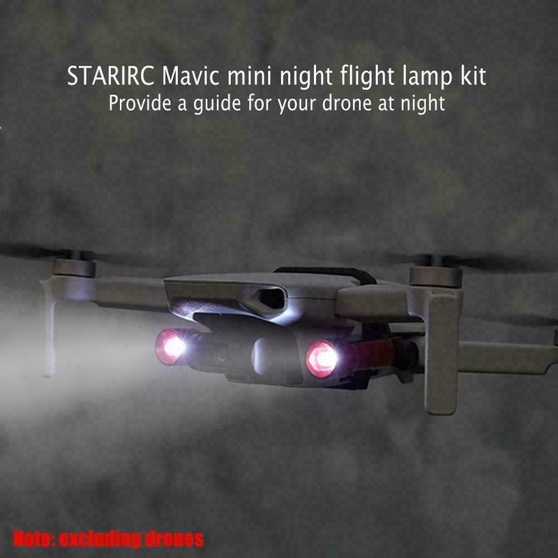 1 Set LED Night Flight Light Lamp Height Searchlight Drone Mavic Mini For D T9N2