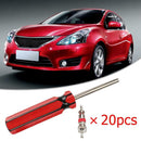 20pcs Tire Air Conditioning SchraderÂ Valve Cores with Removal Tool Wrench
