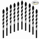 Multipurpose Drill Bits, 10-Piece 6mm Multi-material Drill Bit Set for Dril I4Q6