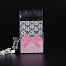 100X Flower Lace Pastry Cookie DIY Gifts Self-Adhesive Plastic Cellophane Bag Dz