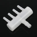 Plastic 4 Way Aquarium Oxygen Tube Fitting Splitter Manifold Tap Valve