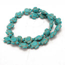 Women One Strand Howlite Turquoise Carved Turtle Shaped Spacer Beads DIY Decor