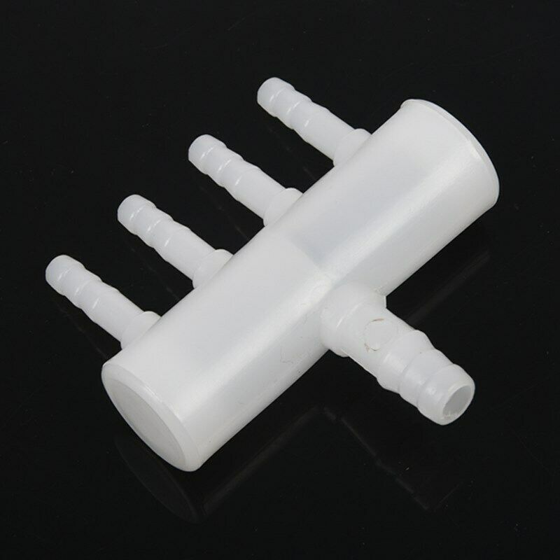 Plastic 4 Way Aquarium Oxygen Tube Fitting Splitter Manifold Tap Valve