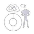 5pcs Girl Summer Time Cutting Dies Scrapbook Embossing DIY Craft Album Card A