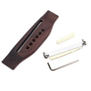 Rosewood Guitar Bridge Adjustable Shaft Saddle Nut Set For Folk Acoustic Guitar
