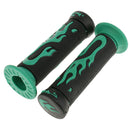 2 Pairs Blue+Green 7/8'' 22mm Motorcycle Handlebar Comfortable Grip Durable