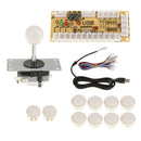 Arcade DIY Kits USB Encoder with PC Joystick 5 Pin + 10 Push Buttons White