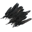 50 Pcs Black Goose Feathers Decor 4-6.5inch/10-16.5cm Long for Craft Works DIY