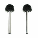 2x Stainless steel toilet brush WC Washroom Cleaning Toilet Brush Black