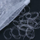 500pcs/Lot Disposable Clear Kids Rubber Band Thick Girl Hair Loop Accessory