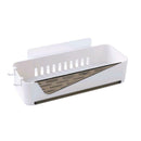 Perforated Storage Rack Shelf Wall-mounted Supplies For Home Bathroom Sink White