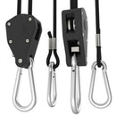 2Pcs 2.5m Long Grow Light Rope Hanger Ratchet Heavy Duty Metal Internal Gear