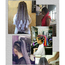 Dyeing Jumbo Braid Hair Extensions Ombre Synthetic Braiding Hair Light Gray