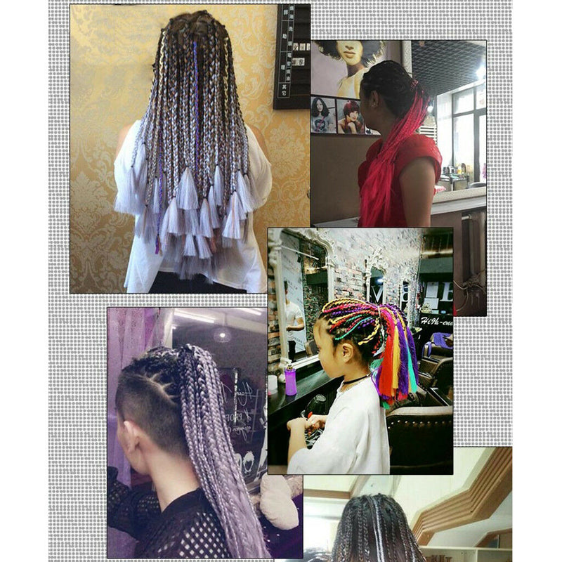Dyeing Jumbo Braid Hair Extensions Ombre Synthetic Braiding Hair Light Gray