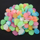 100Pcs Glow In The Dark Stones Pebbles Rock Aquarium Fish Tank Garden Walk  L9V6