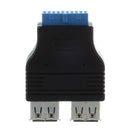Motherboard 2 Ports USB 3.0 A Female to 20 Pin Header Female Adapter Connec P7N5