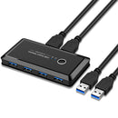 2x4 USB 3.0 Switcher 2 PCs Sharing 4 USB Devices for Keyboard Mouse Printer