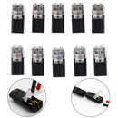 10Pcs 2p Spring Connector Wire Quick Connector Cable Clamp Terminal Block 2 WaME