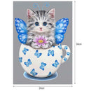 DIY 5D Diamond Embroidery Cup Cat Painting Cross Stitch Craft Home Decor