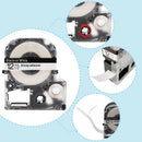 Label 12Mm Cassette Refills Compatible for Epson LabelWorks LC-4WBN9 for LW