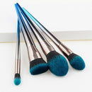 7 Gradient Blue Black Diamond Handle Makeup Brush Set Diamond Shaped Flame  G2G2