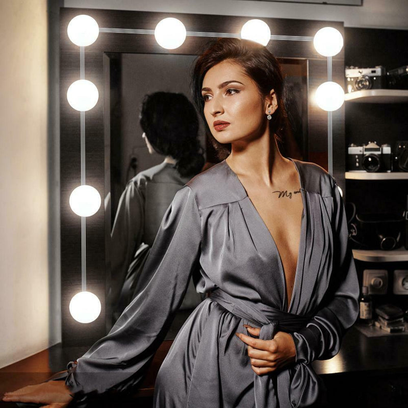 10x LED Makeup Mirror Light Bulb Kit Hollywood Style Vanity Dressing Table Lamp