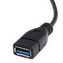 USB 3.0 Right Angle 90degree Extension Cable Male to Female Adapter Cord, 2