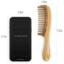 Handmade Natural Green Sandalwood Hair Combs - Anti-Static Sandalwood Scent