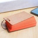 6Pcs/set Multicolor Kraft Paper Binder Ring Easy Flip Card Study Cards