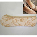 2 pair Women Cotton Lace Socks Antiskid Invisible Liner Socks Low Cut Socks Boat