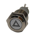 16mm Red LED Car Emergency Warning Light Push Button On/Off Switch Relay
