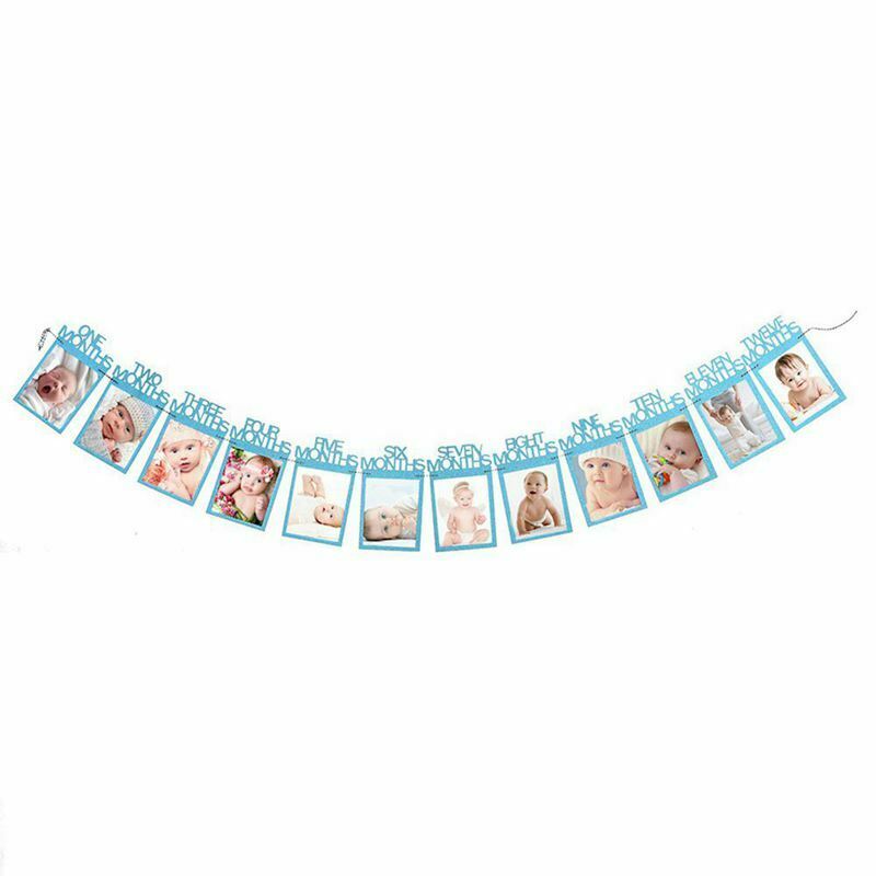 1-12 Month Baby Photo Frame Kids Birthday Gift Home Decorations Hanging Pho A8G9