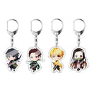 4pcs Cartoon Anime Keychain Pendant Keyring Halloween Christmas Child Gift
