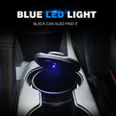 1pc Car Ashtray Ash Blue LED Light Smokeless Stand Cylinder for Car Cup Holder
