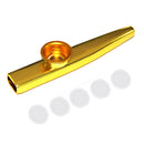 Pack of 2 Metal Kazoo Mouth Flute Golden Blue Kids Musical Instrument Gift