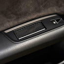 2pcs Carbon Fiber Rear Door Armrest Ashtray Cover Trim for Audi Q7 SQ7 4M